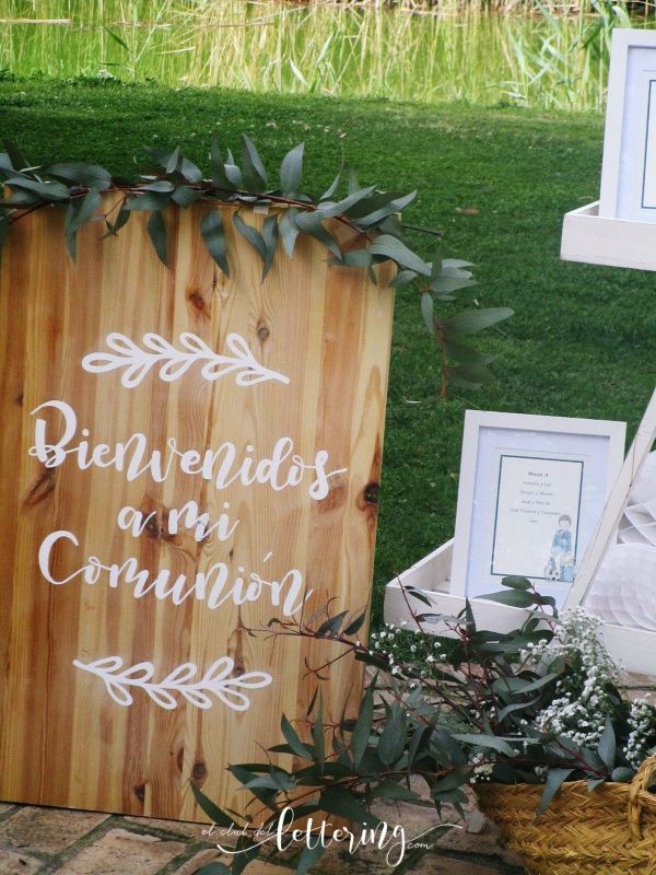 Decorar comunión lettering